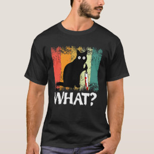 Retro 80er 90s Ich tue, was ich mit meiner Katze W T-Shirt