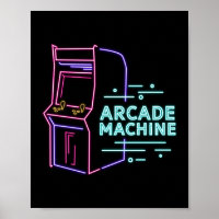 Retro 80er 90s Neon Arcade Machine Arcade Kabinett