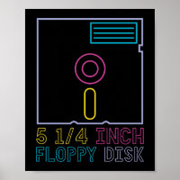 Retro 80er 90s Neon Diskette