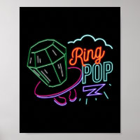 Retro 80er 90s Neon Ring Pop Bonbons