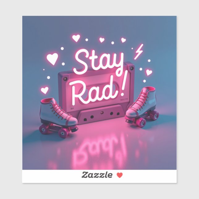 Retro 80er & 90s Vibes Aufkleber (Blatt)