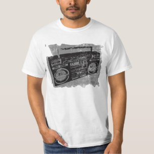 RETRO 80ER ABGENUTZTER BOOMBOX-DRUCK. T-Shirt