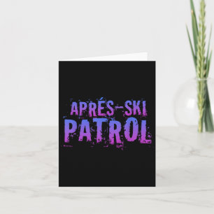 Retro 80er Apres Ski Patrol Vintag Karte