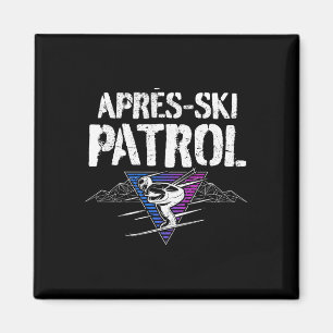 Retro 80er Après-Ski-Patrouille Vintage Magnet