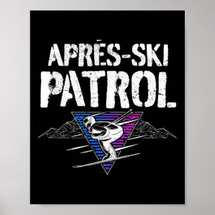 Retro 80er Après-Ski-Patrouille Vintage Poster