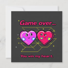 Retro 80er Arcade Game Valentine's Day Feiertagskarte