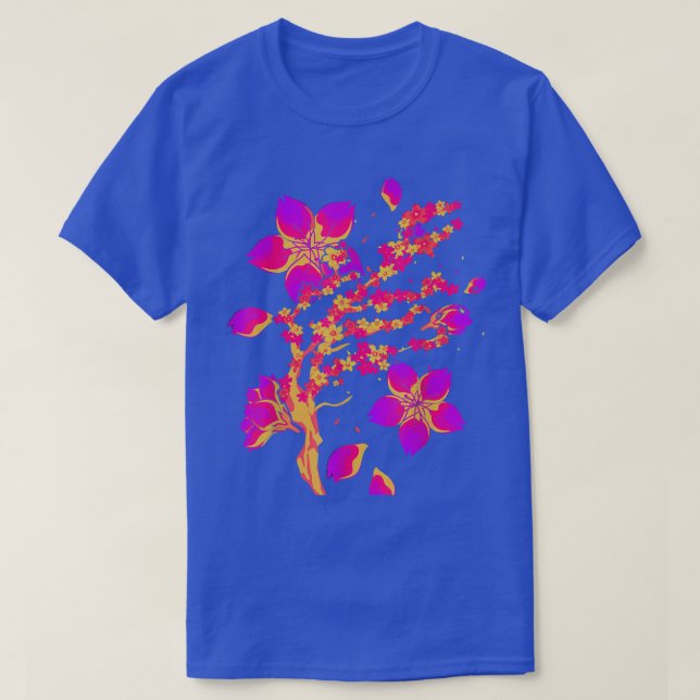 Retro 80er Art Japan Blume Sakura Vaporwave Cherry T-Shirt (Design vorne)