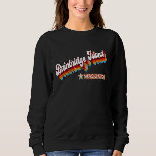 Retro 80er Bainbridge Island Washington Wa Sweatshirt