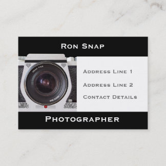 Retro 80er Camera Fotografen Business Card Visitenkarte