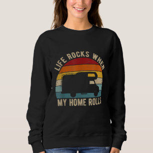 Retro 80er Camping Rv Wohnwagen Wohnmobil Vintage Sweatshirt