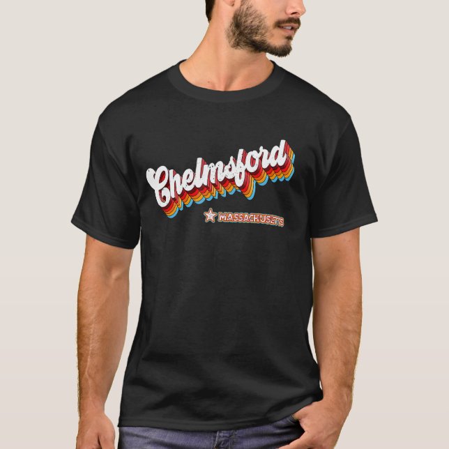 Retro 80er Chelmsford Massachusetts Ma T-Shirt (Vorderseite)