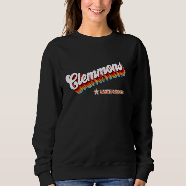Retro 80er Clemmons North Carolina Nc Sweatshirt (Vorderseite)