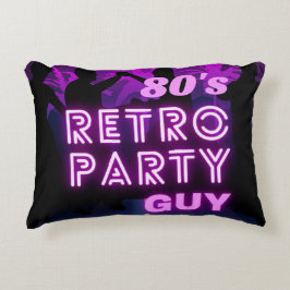 Retro 80er Disco Dance Party Neon Lila Funky Dekokissen