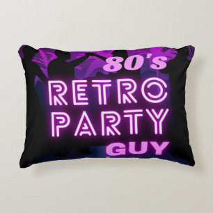 Retro 80er Disco Dance Party Neon Lila Funky Dekokissen