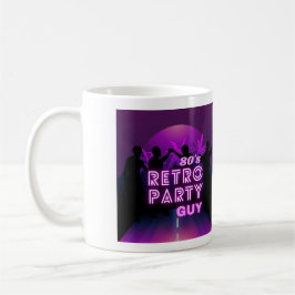 Retro 80er Disco Dance Party Neon Lila Funky Kaffeetasse