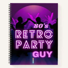 Retro 80er Disco Dance Party Neon Lila Funky Notizbuch