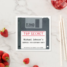 Retro 80er Diskette Top Secret 70. Geburtstagspart