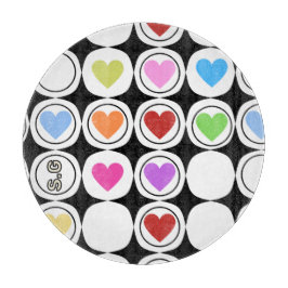 Retro 80er fett geometricheris hell schneidebrett