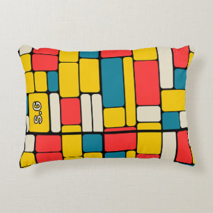 Retro-80er fett geometrisch, modern hell dekokissen