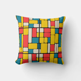 Retro-80er fett geometrisch, modern hell kissen