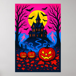 Retro-80er-Halloween-Pop-Art Poster