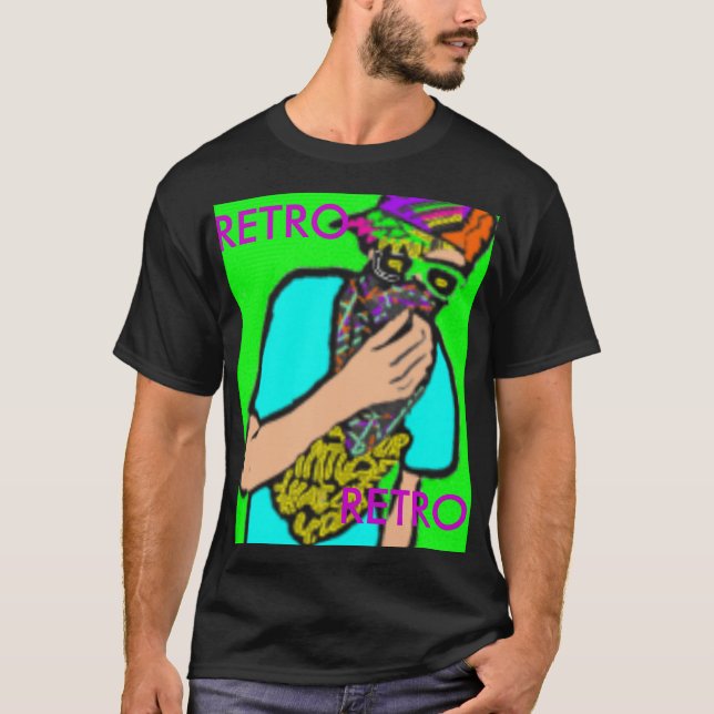 retro 80er Hiphop T-Shirt (Vorderseite)
