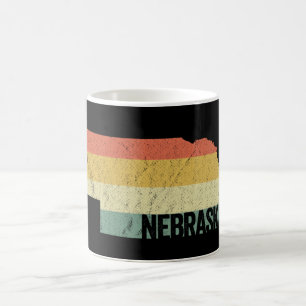 Retro 80er Jahre Abgenutzt Vintage Sonnenuntergang Kaffeetasse