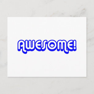 Retro 80er Jahre Awesome! Blau Postkarte