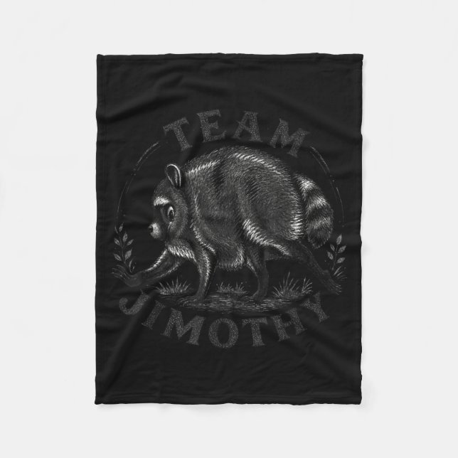 Retro 80er Jimothy Waschbär Design 2 Fleecedecke (Vorderseite)