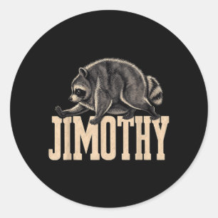 Retro 80er Jimothy Waschbär Kreativ Runder Aufkleber