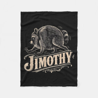 Retro-80er-Jimothy-Waschbär-Kunst Fleecedecke