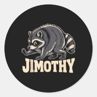 Retro-80er-Jimothy-Waschondesign Runder Aufkleber