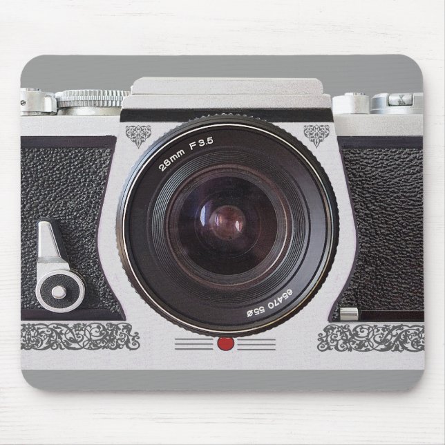 Retro 80er Kamera-Effekt auf eine Mäusematte Mousepad (Vorne)