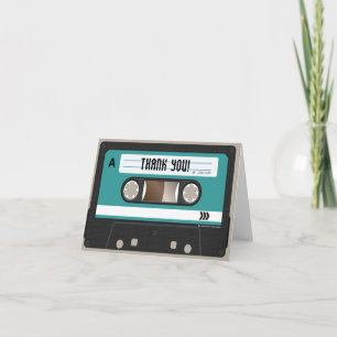 Retro 80er Kassette Mixtape Personalisiert Dankeskarte