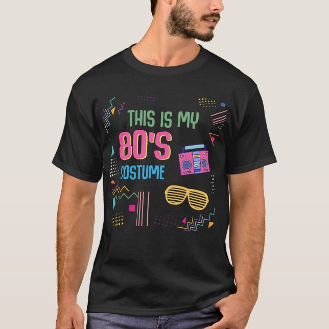 Retro 80er Kostümwalzen Skaten Disco der 80er Jahr T-Shirt (Vorderseite)
