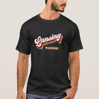Retro 80er Lansing Michigan Mi T-Shirt