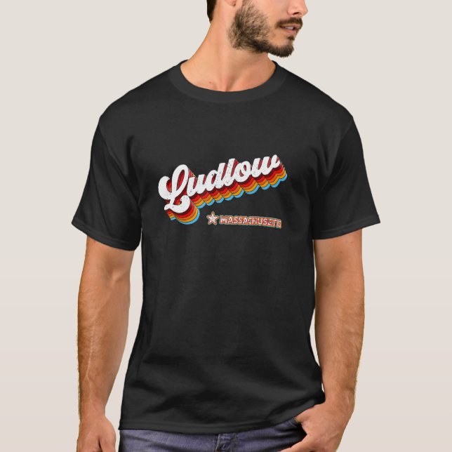 Retro 80er Ludlow Massachusetts Ma T-Shirt (Vorderseite)