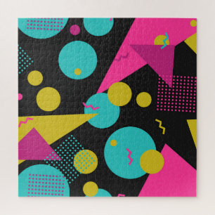 Retro-80er Memphis-Geometrie-Design Puzzle