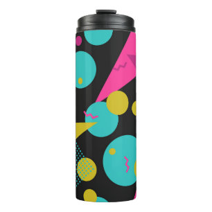 Retro-80er Memphis-Geometrie-Design Thermosbecher