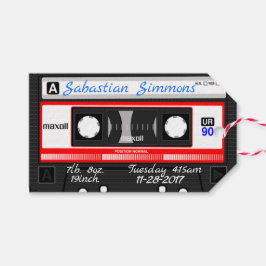 Retro 80er-Mix-Tape benutzerdefinierte Kassette je Geschenkanhänger