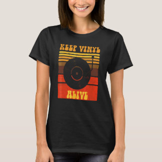 Retro 80er Music Vintag Old School Record Player T-Shirt