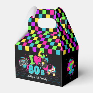 Retro 80er Neon Birthday Fevor Boxes Geschenkschachtel