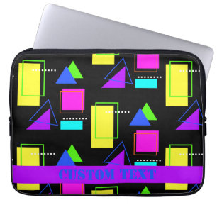 RETRO 80er NEON FLUORO BOLD FARBGEOMETRISCHE FORME Laptopschutzhülle