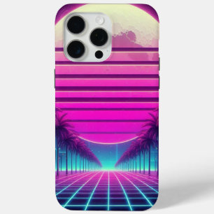 Retro, 80er Neon Mond/Palmen Case-Mate iPhone Hülle