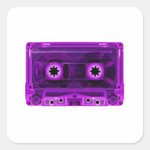 Retro 80er Neon Violette Transparente Kassette Di