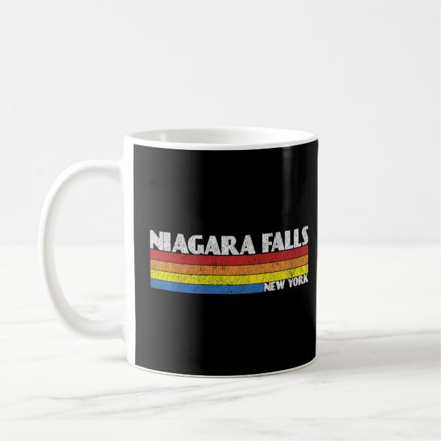 Retro 80er Niagara Falls New York NY Souvenir Kaffeetasse (Links)