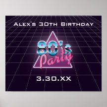 Retro 80er Party Poster
