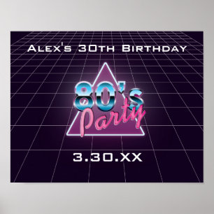Retro 80er Party Poster