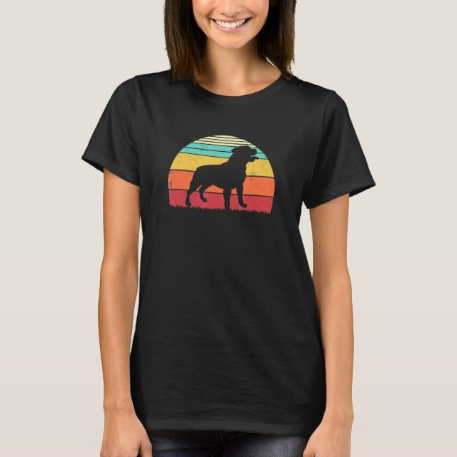 Retro 80er Pitbull Dog Lover T-Shirt (Vorderseite)