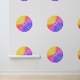 Retro 80er Pixel Glass Pyramid Checkerboard Tapete